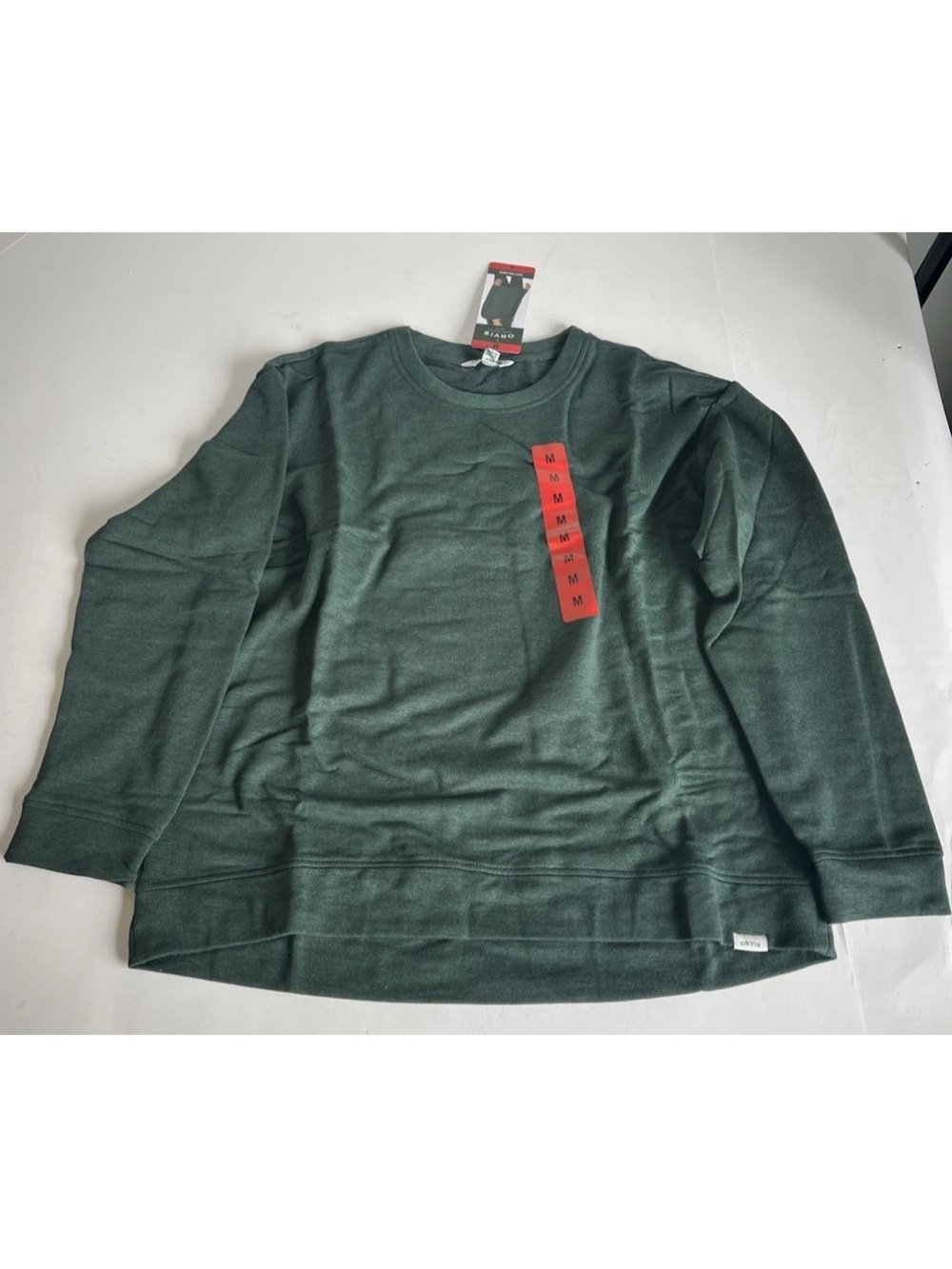 Orvis Olive Heather Pullover Crewneck Long Sleeve Top
